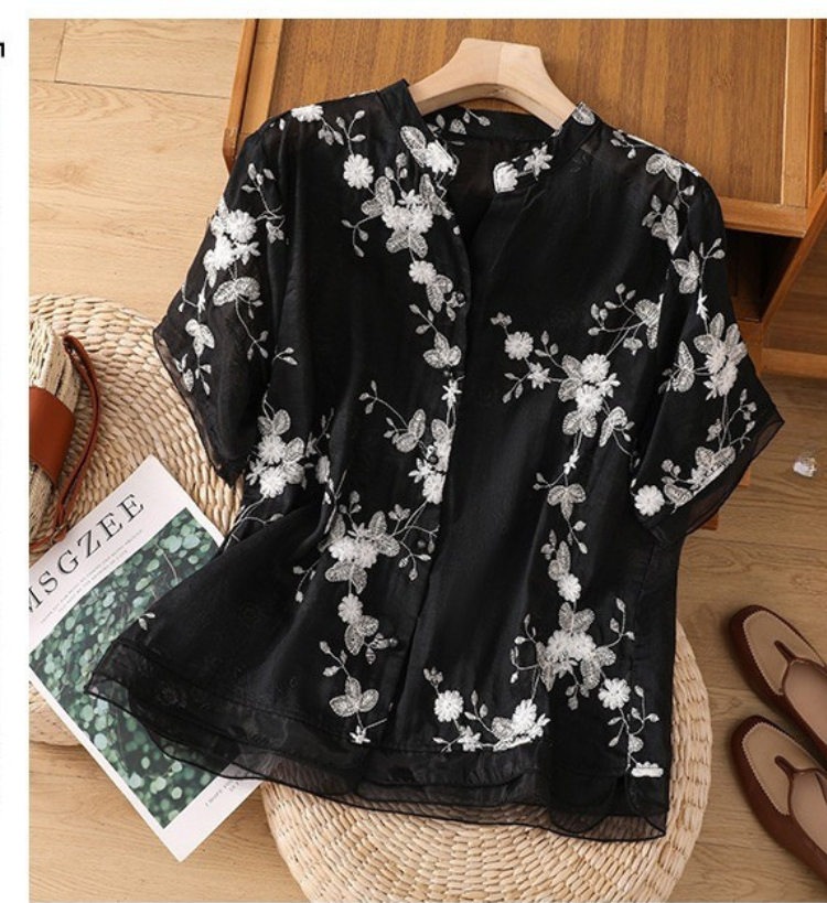 Pure Cotton Embroidered Shirt